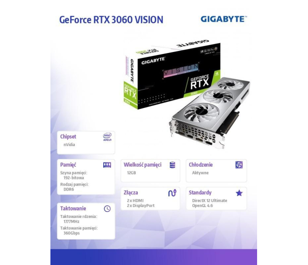 Gigabyte GeForce RTX 3060 VISION OC LHR 12GB GDDR6 - 661708 - zdjęcie 8